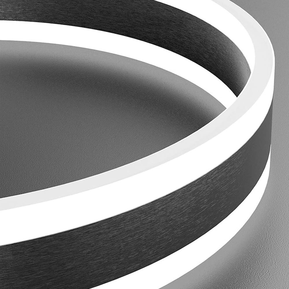 żyrandol, Duży żyrandol 3-pierścieniowy z pilotem ściemnialnym do salonu i(3 rings 40+60+80cm)