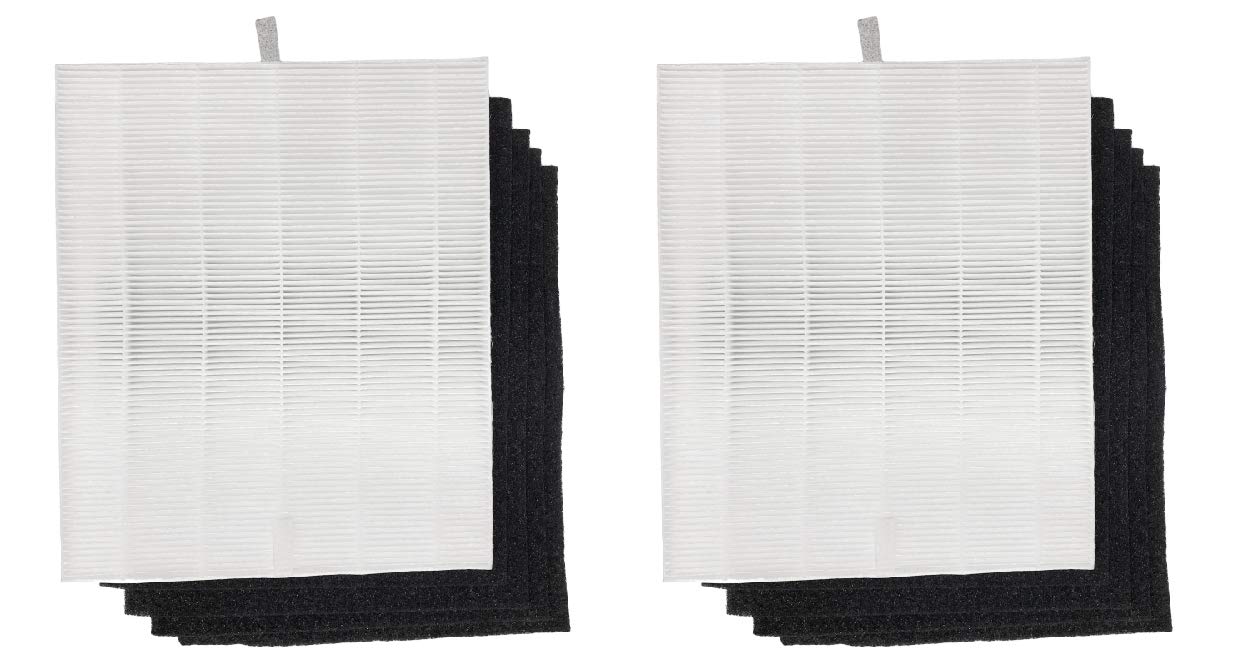 NispiraTrue HEPA Filter Replacement with Activated Carbon Compatible with Winix Air Purifier Model C545, P150, B151, 9300. Compared to C545 1712-0096-00 Filter S / 113050 Filter C. 2 Sets