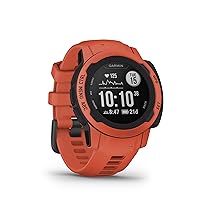Garmin Unisex – Bambini e Ragazzi Garmin Instinct 2S, Smartwatch, Rugged Design, Autonomia 21 Giorni, 30 App Multisport, GPS, Cardio, SpO2, Activity Tracker 24, 7, Connect IQ (Poppy), Poliestere, 40 mm