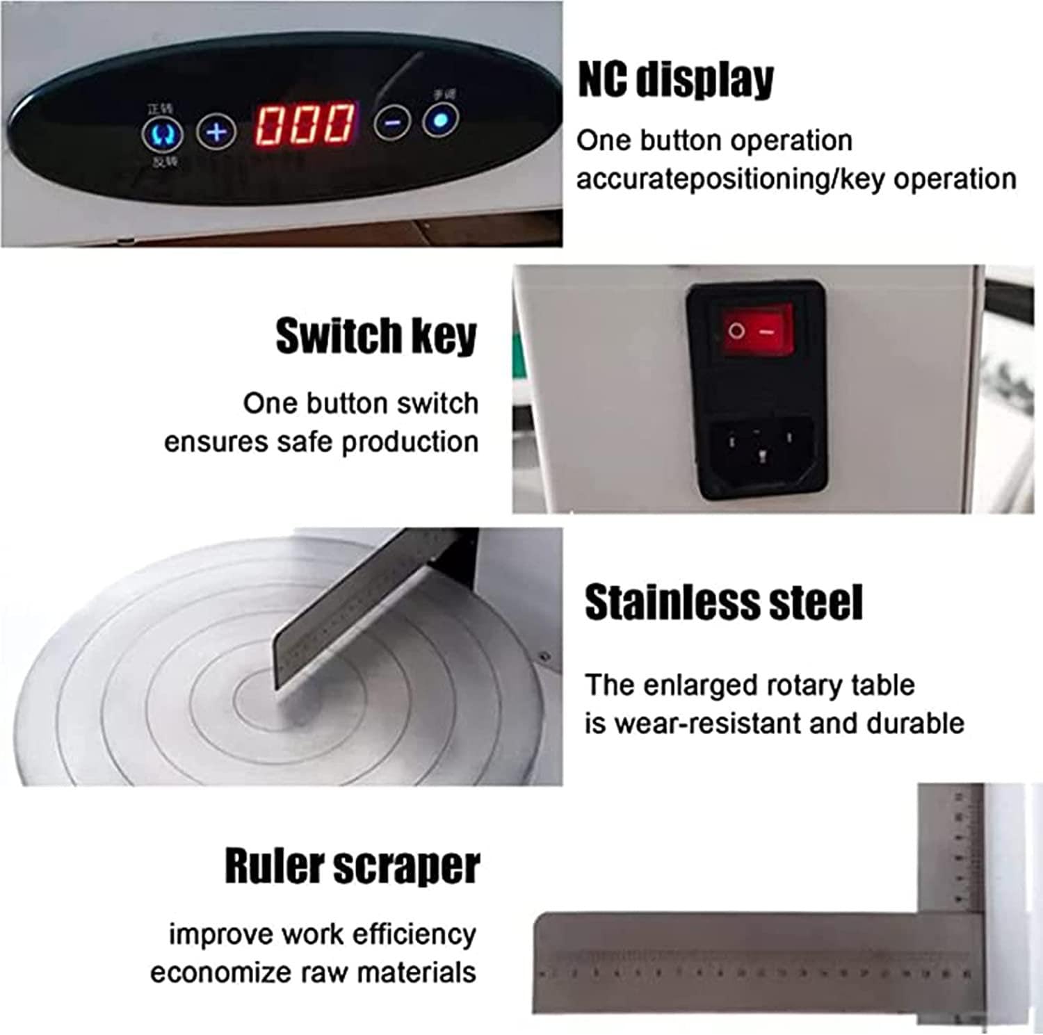Rascador eléctrico de bordes de pastel y herramienta de alisado para pasteles de 4 a 12 pulgadas, tocadiscos giratorio ajustable para extender y pulir crema, ideal para pasteles de cumpleaños