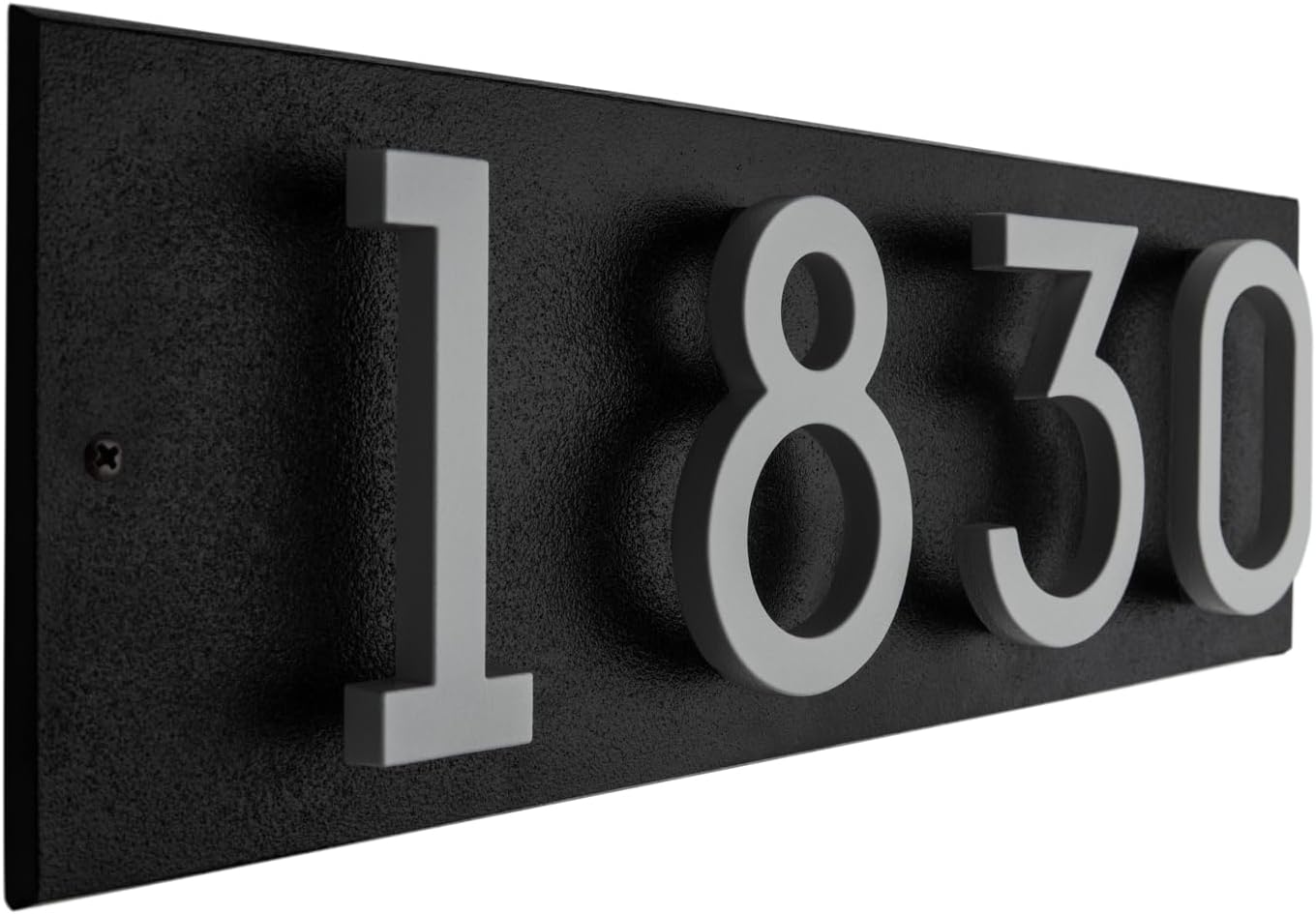 Whitehall Modern Floating 4.5 Inch Numbers Horizontal Address Sign Wall Plaque - Outdoor, Home personalized custom wall sign - 2 background Colors and 4 Number Colors available for youu house - Simple Installation