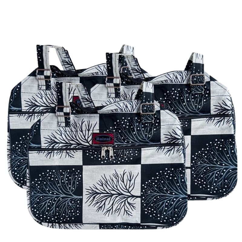 Women Shoulder Handbag with Zipper Closure Spacious Tote Bag Durable Fabric for Office Travel Multipurpose Purse - 3 Pcs-image-40