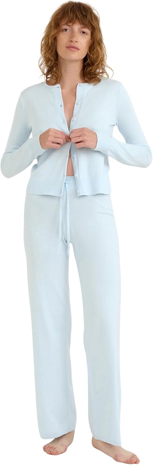 Organic Basics Womens Soft Knit Slim Fit Long Sleeve Cardigan Top - Image 3