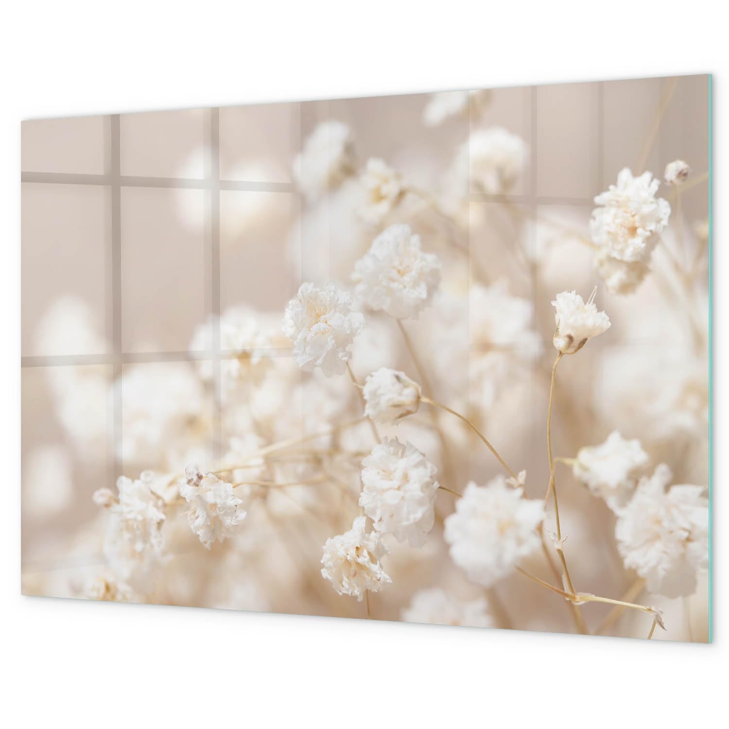 Lavagna magnetica per ufficio 90x60 cm | Piccoli fiori bianchi