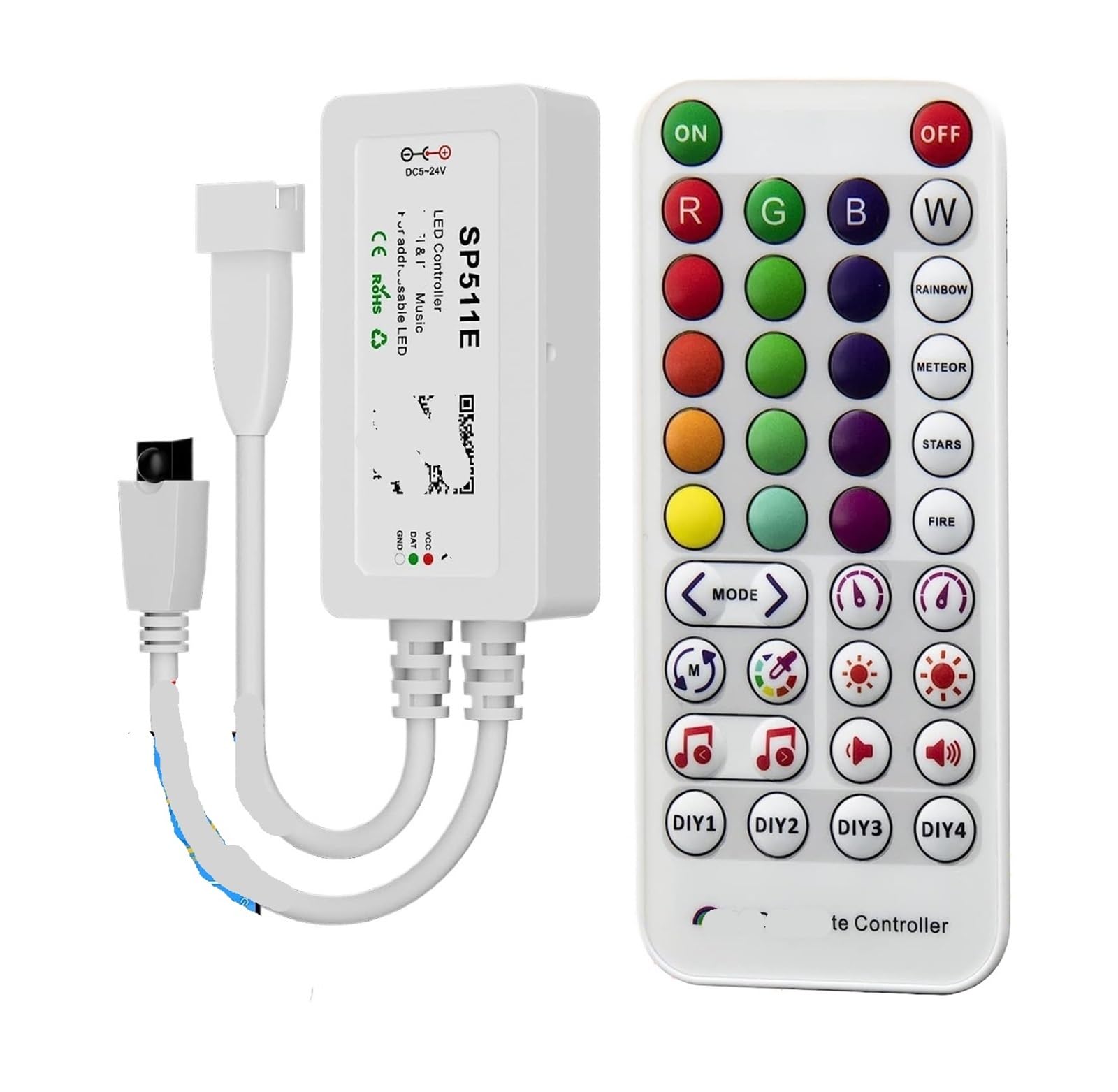 Contrôleur de bande de lumière LED SP511E avec synchronisation musicale active