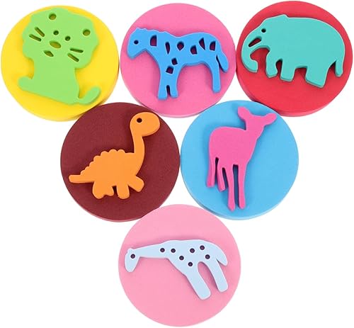 Trajes para niños, 6 esponjas de pintura de EVA, sello de esponja de pintura, esponja de pintura para bricolaje, esponjas de dibujo de pintura para