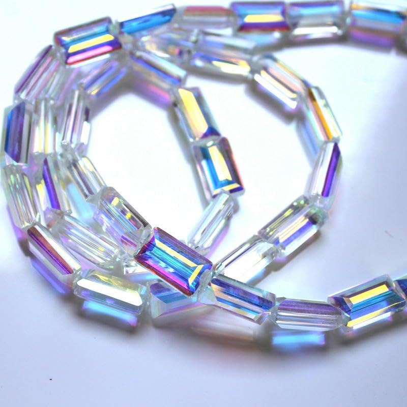 200 szt. 3-14 mm galwanizacja AB kolor kryształowe szklane koraliki fasetowane kryształowe koraliki stras koraliki kurtynowe koraliki do rzemiosła DIY dekoracje