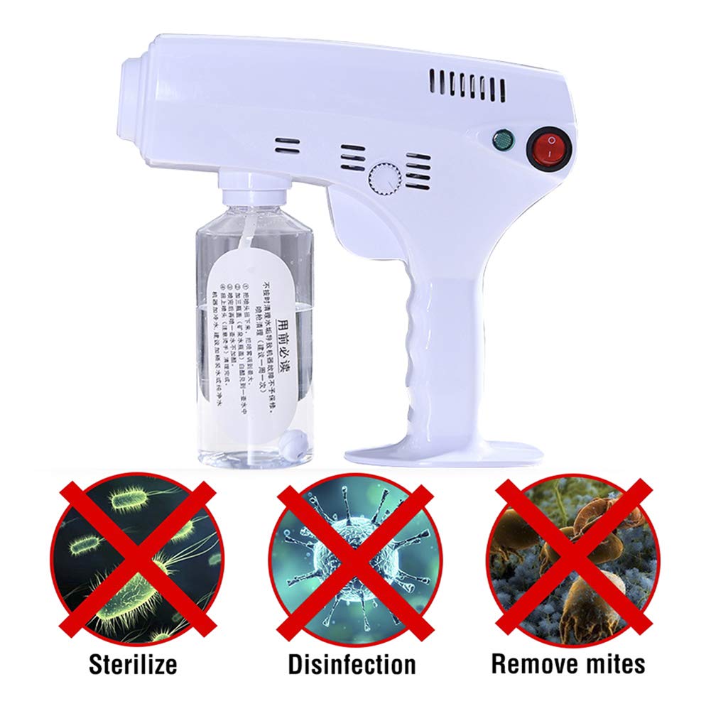 Disinfettante Portatile Pistola a Vapore 1200W Fogger Portatile per Macchina del Fumo Fogger 250ML Nebulizzatore per Auto da Interno casa,EU