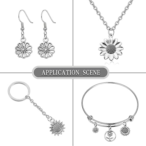 Miniatura 7 de UR URLIFEHALL Dijes de aleación de estilo tibetano surtidos colgantes de plata antigua para hacer joyas de bricolaje, No es una piedra preciosa