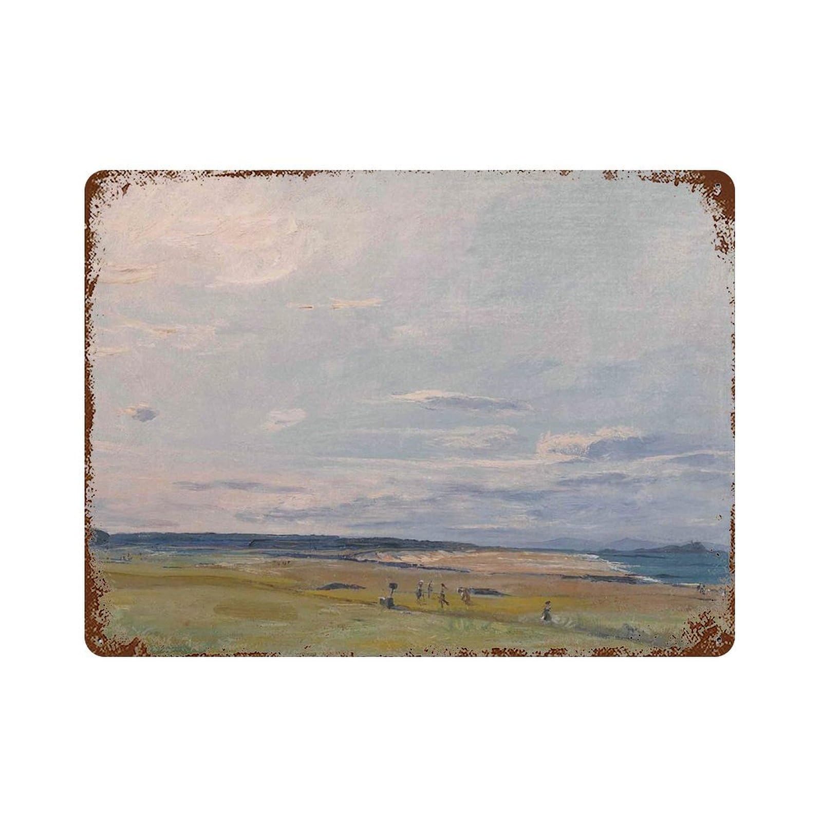 xiaoxiaoshen Vintage Golf Coastal Painting_ Abstract Travel Wall Decor Art Metal Tin Poster Modern Home Decor Art Home Bar Shop Decorations Vintage Sign 30x40cm
