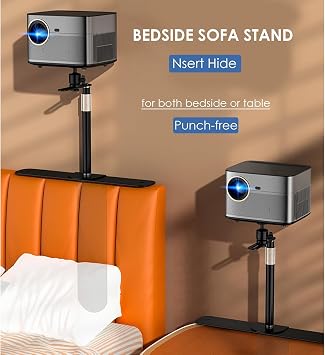 Coverzone Ayarlanabilir Projeksiyon Standı, 24 cm - 40 cm Yükseklik Uzatma, Çoğu Projektör, Telefon ve Kamera ile Uyumlu, Taşınabilir Tasarım, 360° Açı Ayarı, Yüksek Mukavemetli Alaşımlı Çelik | TY11