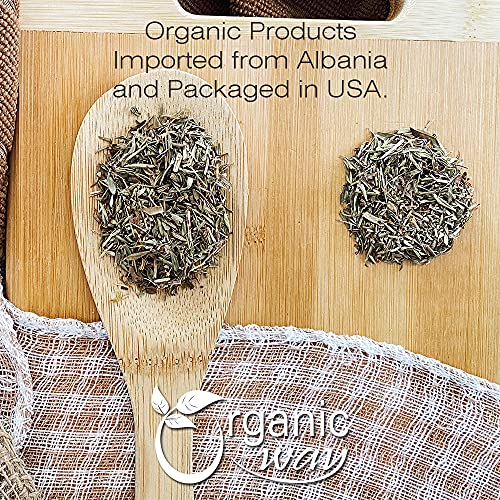 Organic Way Dried Savory Leaf Cut & Sifted (Satureja hortensis) - European Wild-Harvest | Organic & Kosher Certified | Vegan, Non GMO & Gluten Free | USDA Certified | Origin - Albania (1/4 LBS / 4Oz)