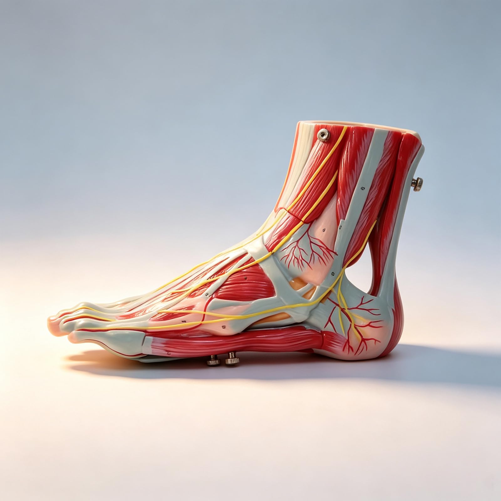Modelo Anatómico del Pie, Modelo Anatómico del Pie Humano Natural De Gran Tamaño con 9 Partes Y 52 Signos Digitales, Exhibición Didáctica De Músculos Y Ligamentos del Pie.