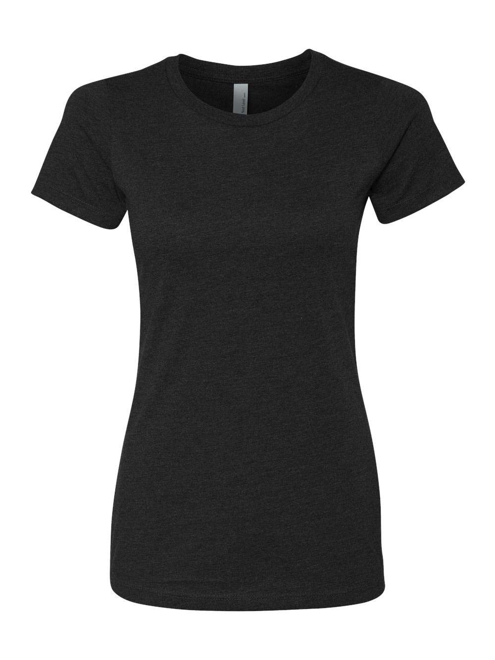 Next Level Women's Crew Tee-Black + Black (2 Pack) - Large