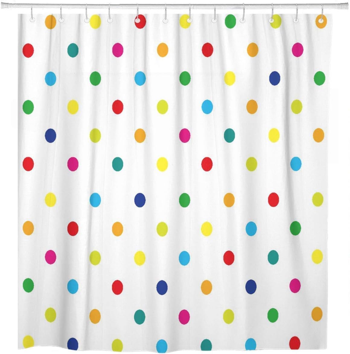 Rideau de douche avec crochets inclus en tissu polyester 183 x 183 cm
