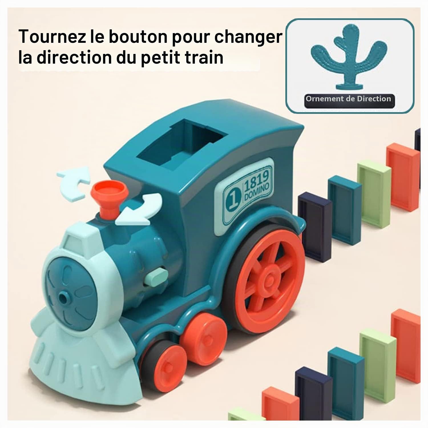 71Nmly Jouet de Train Domino,180 pièces de Blocs Électrique Train,Jouets de Construction et d'empilage,pour Filles et Garçons