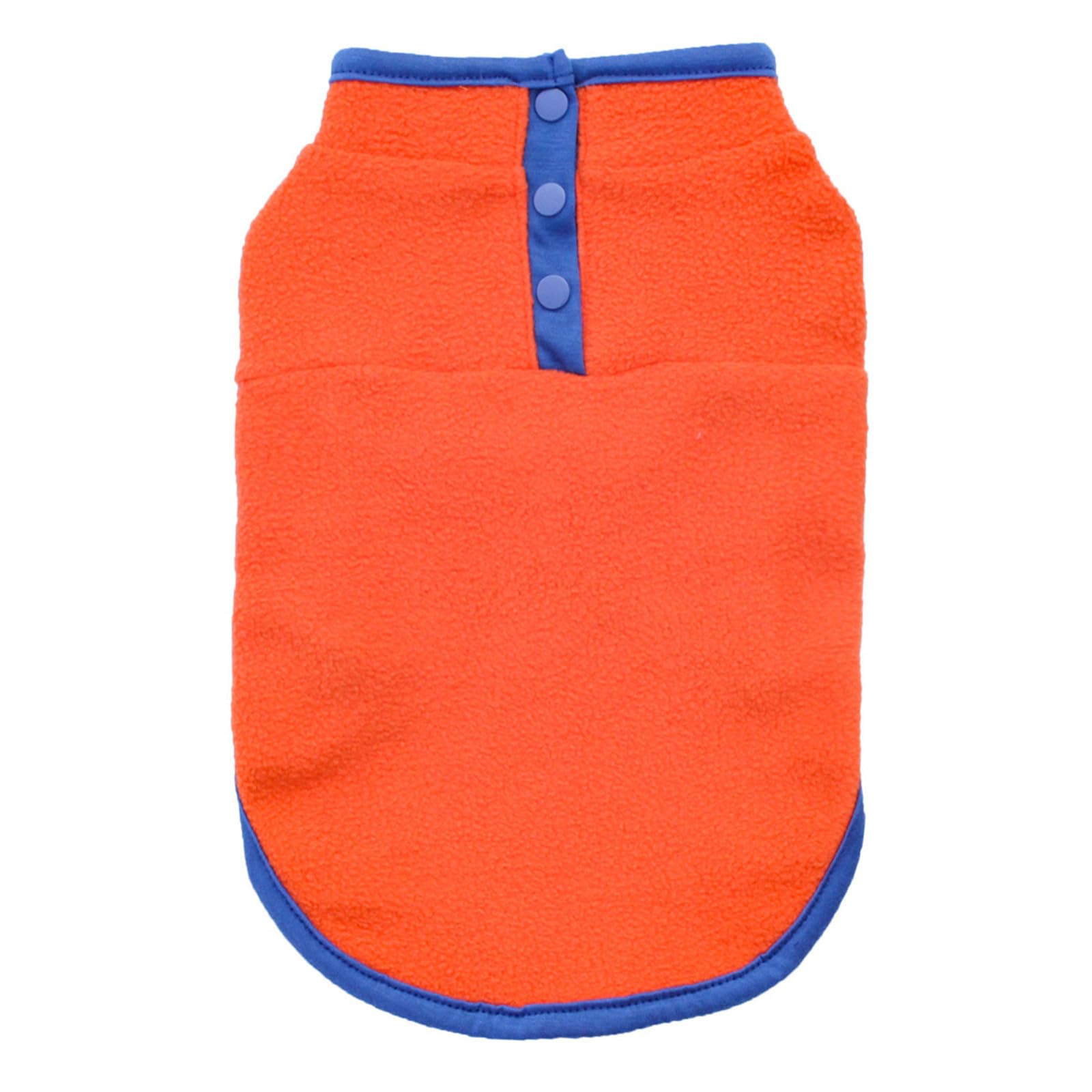 MeiAOBest Pet Clothes, Dog Cold Weather Coat Warm Dog Jumper Soft Fleece Vest Jacket Pullover Costume for Puppies Small Dogs_XL(Orange)