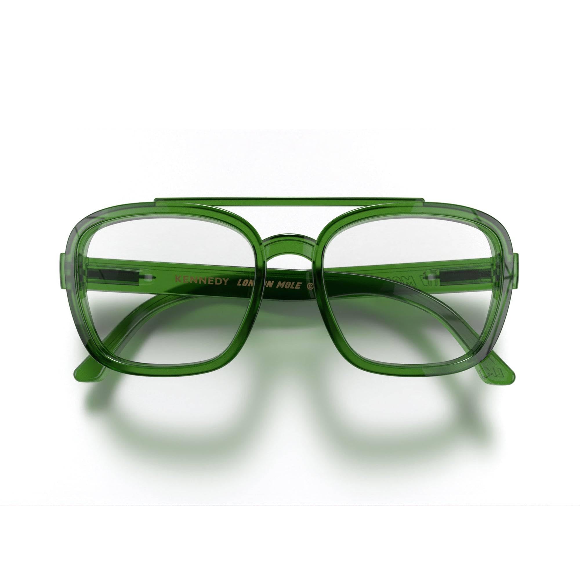 LONDON MOLE® Kennedy reading glasses | Square pilot style | Unisex | Spring hinges