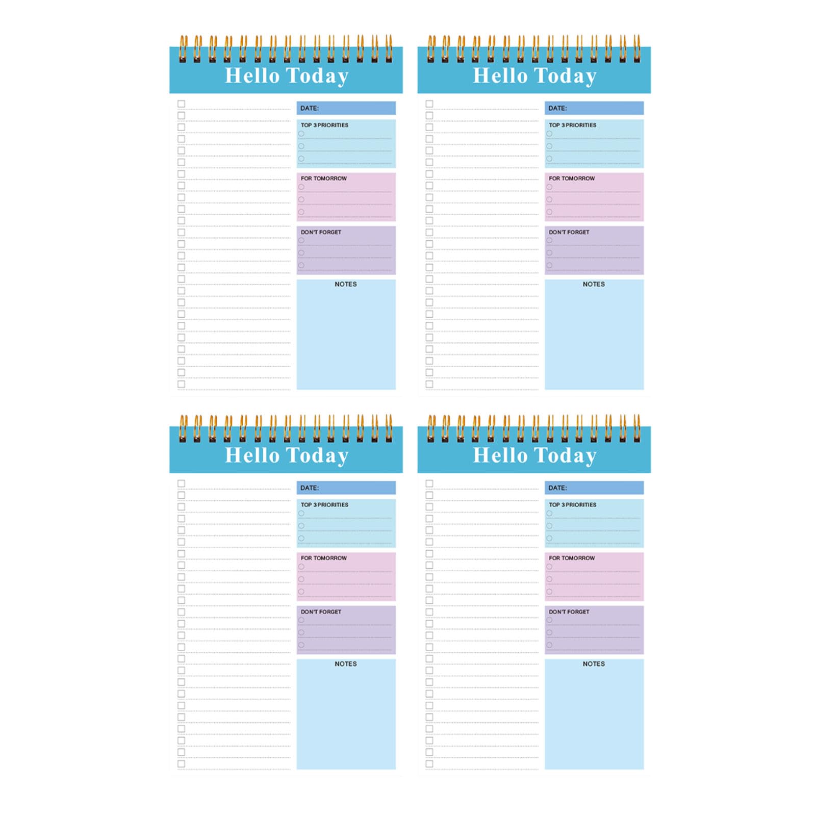 4 / set a 5 quaderni a spirale quaderno diario pratico pianificatore quotidiano quaderni cancelleria forniture per ufficio scolastico