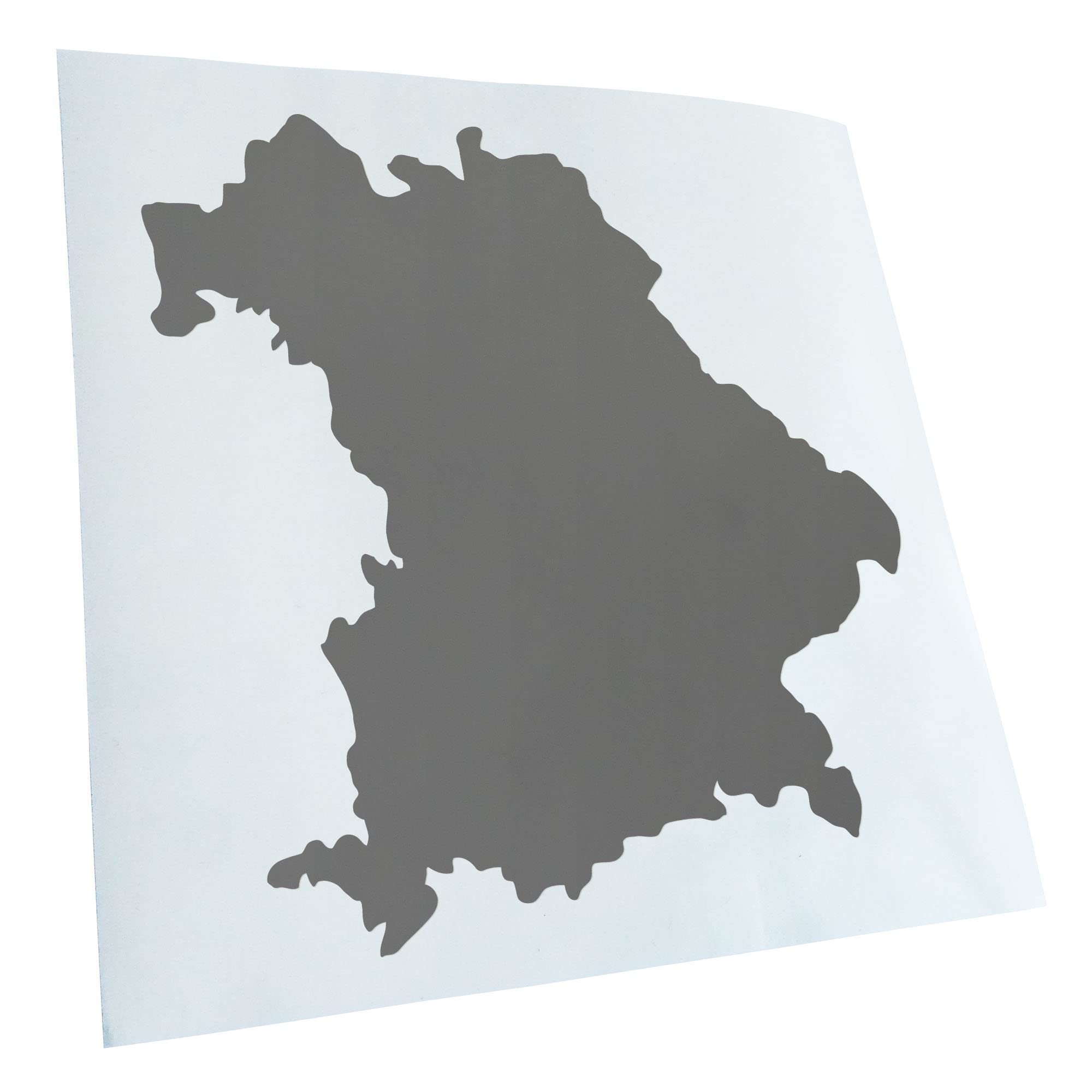 Kiwistar - Car Sticker - Grey - 40 x 36 cm Bavaria Germany Silhouette - Rear Window Car Sticker Weatherproof for Car Truck Moped Truck - Sticker Exterior Self-Adhesive Tuning Accessories for Windows