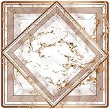 Tiger Chef 100-Pack Marble Design Color Heavy Duty Disposable Party Supplies Set for 50 Guests,...