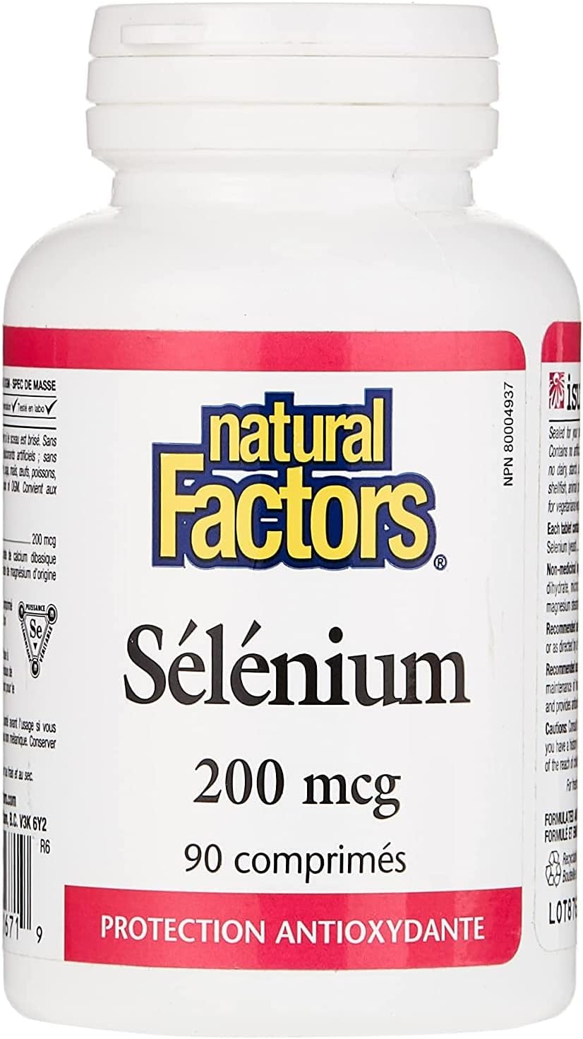 Natural Factors Selenium, 200 Mcg, 90 Tablets