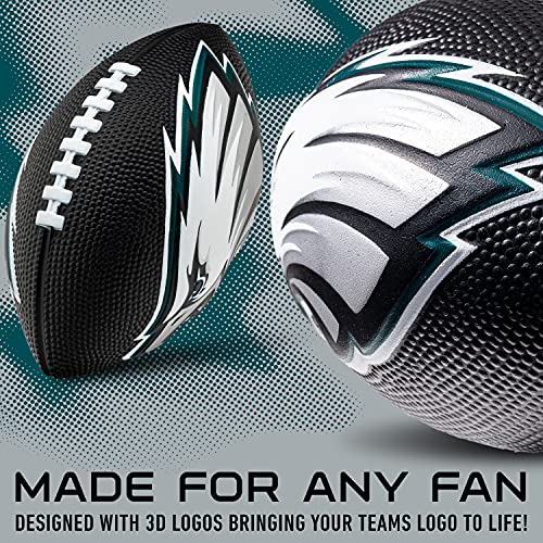 Image of Franklin Sports NFL Football - Kids Foam Football - Soft Junior Size 8.5 inch Ball with 3D Logos - Perfect for Gameday + Tailgates