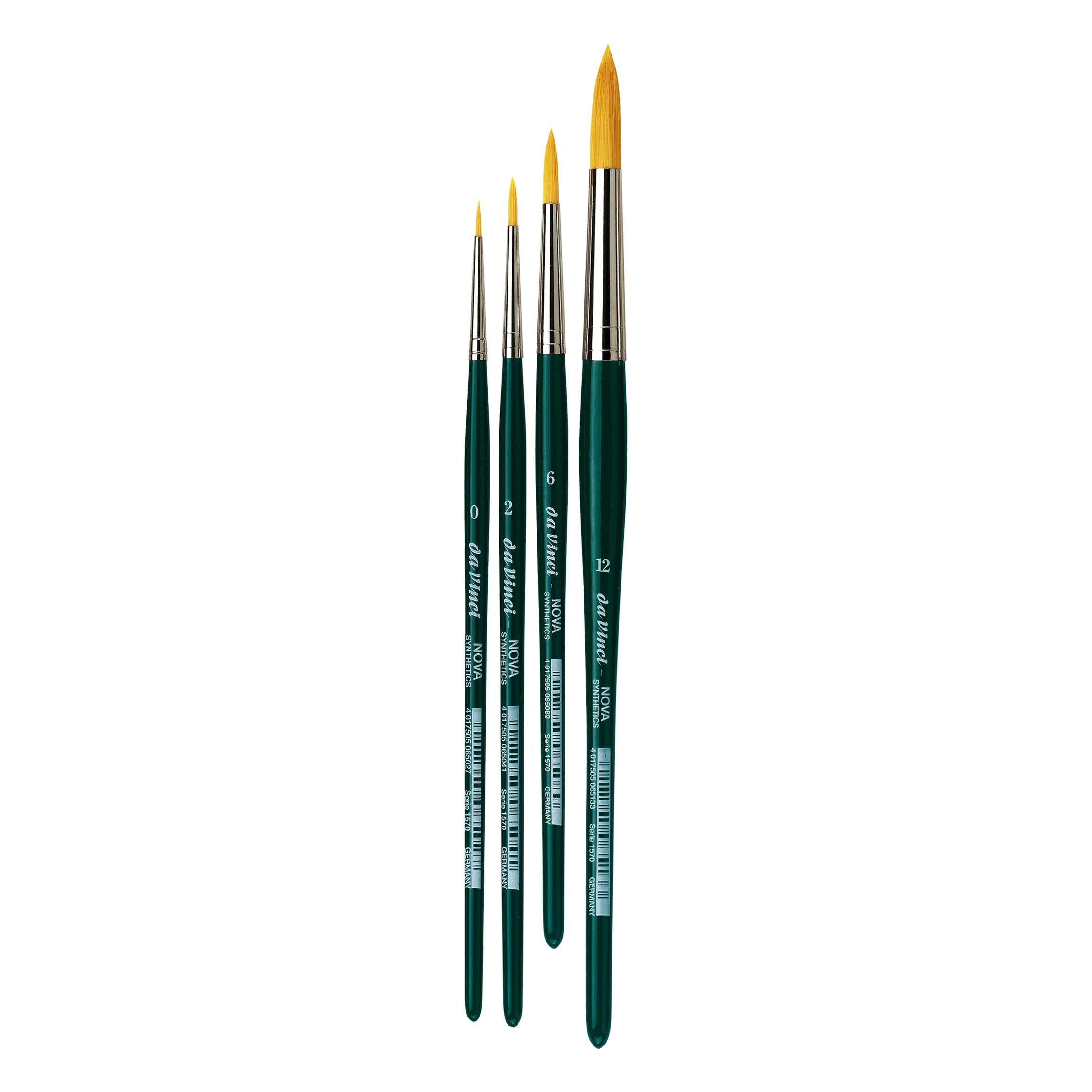 da Vinci Set di pennelli Sintetici Serie 4219, setola, Verde/Blu/Nero, 30 x 30 x 30 cm