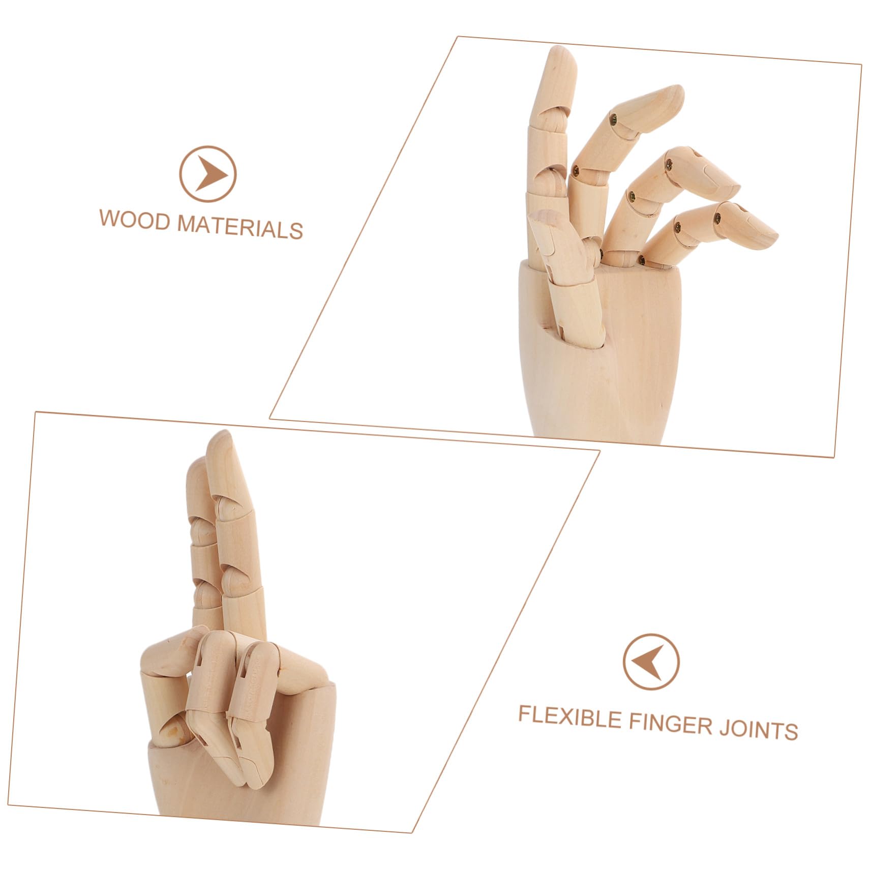 Holzhandmodell für Zeichnen und Skizzieren, Beweglich, Beige