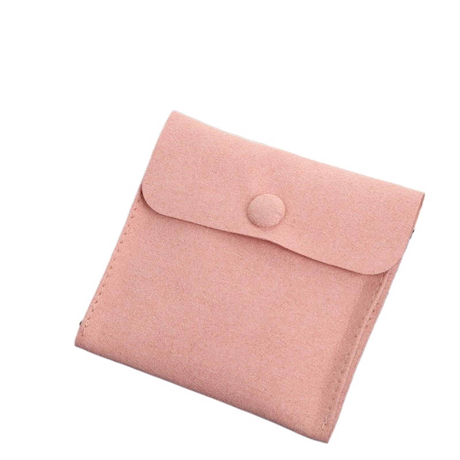 RRYPBOVG Jewelry Storage Bag 5pcs 8cm Jewelry Bags With Snap Button Insert Pad Luxury Pouches For Necklaces Rings Earrings