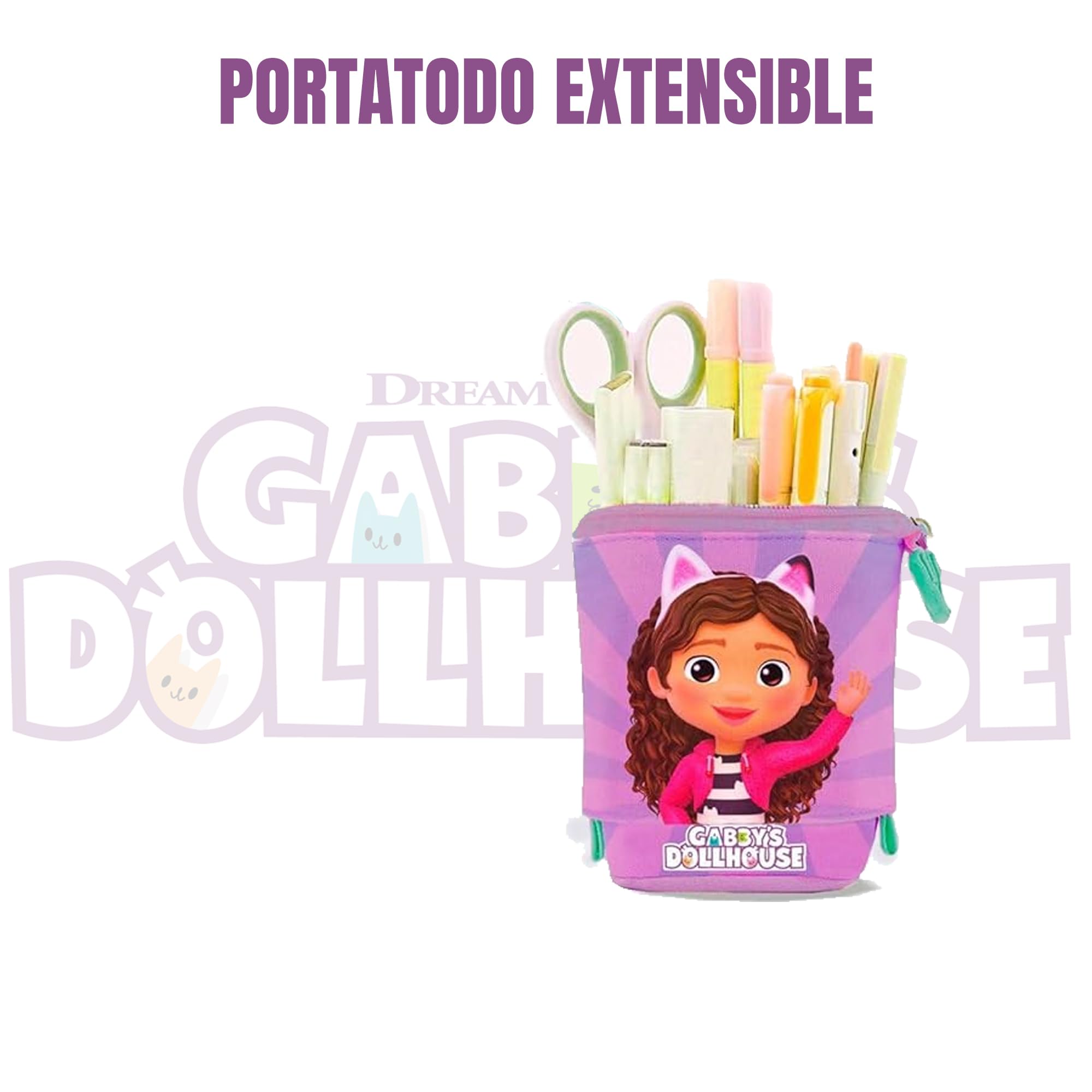 CYPBRANDS Gabby- Case, Goblet, Carryall, Expandable Case, Gabby, Pandy Patitas, Purple Color, Official Product - Image 2