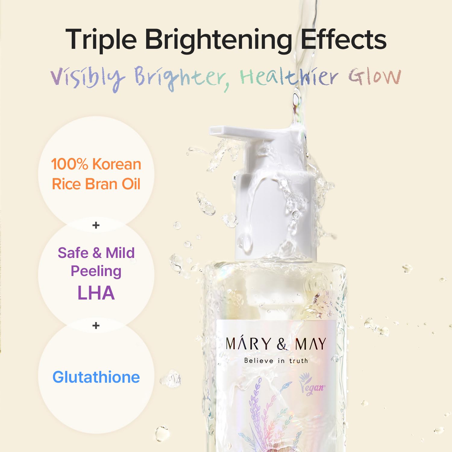 mary&may rice glutathione lha cleansing oil Here is review for Mary & May Rice Glutathione LHA Cleansing Oil ❤️ Deeply  cleanses & melts away makeup and sunscreen ❤️Brightens and refines skin  with rice & glutathione helps with gentle main image 1