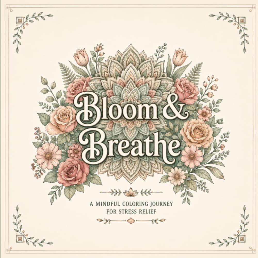 Bloom & Breath Coloring Book: A Relaxing Floral Coloring Book to Reduce Stress