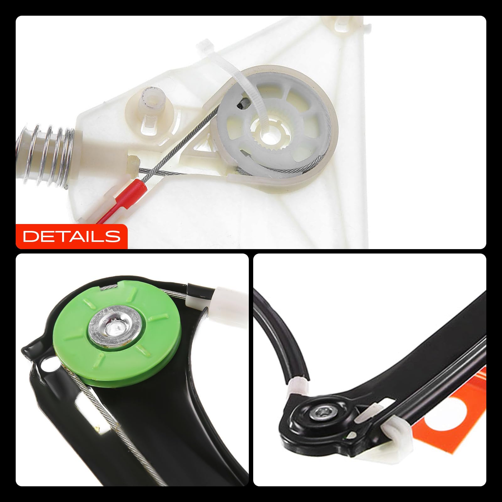 Frankberg Elettrico Alzacristalli senza Motore 4/5-Porte Anteriore sinistro Compatibile con A3 8P1 Tutti i Motori Compatto 2003-2012 8P4837461A