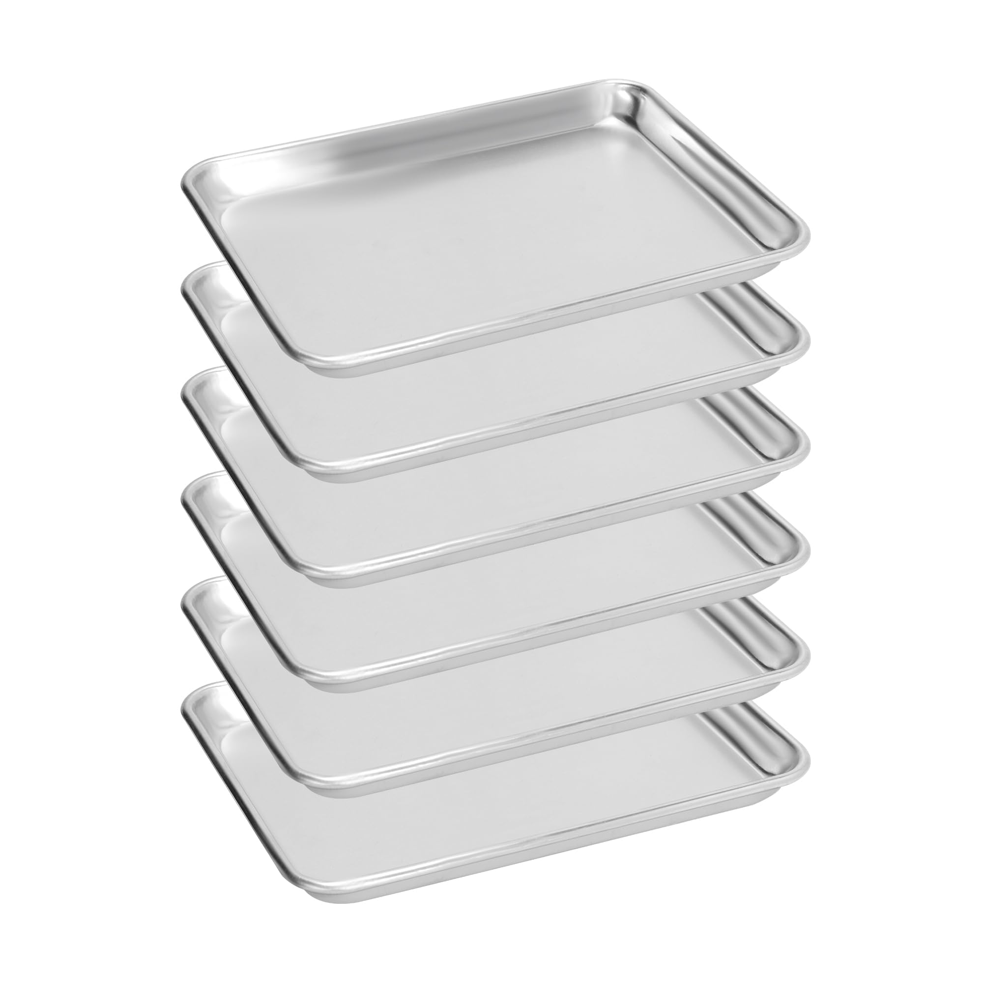FSUON 6 Pack Quarter Size Baking Sheet Pan