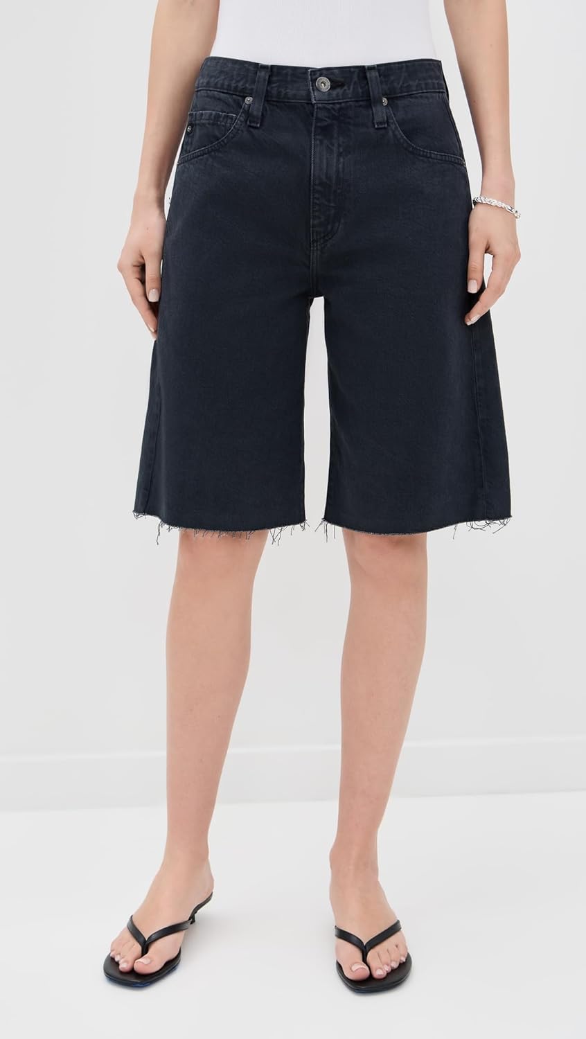 AG Women's Hattie High-Rise Barrel Shorts - Image 2