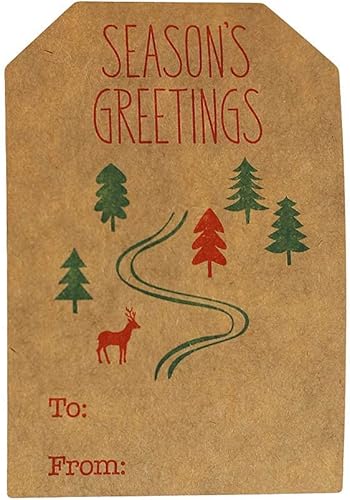 Miniatura 7 de Etiquetas adhesivas de papel kraft natural para el hogar para las fiestas, etiquetas de 2 x 3 pulgadas, rollo de 100 unidades, etiquetas rústicas