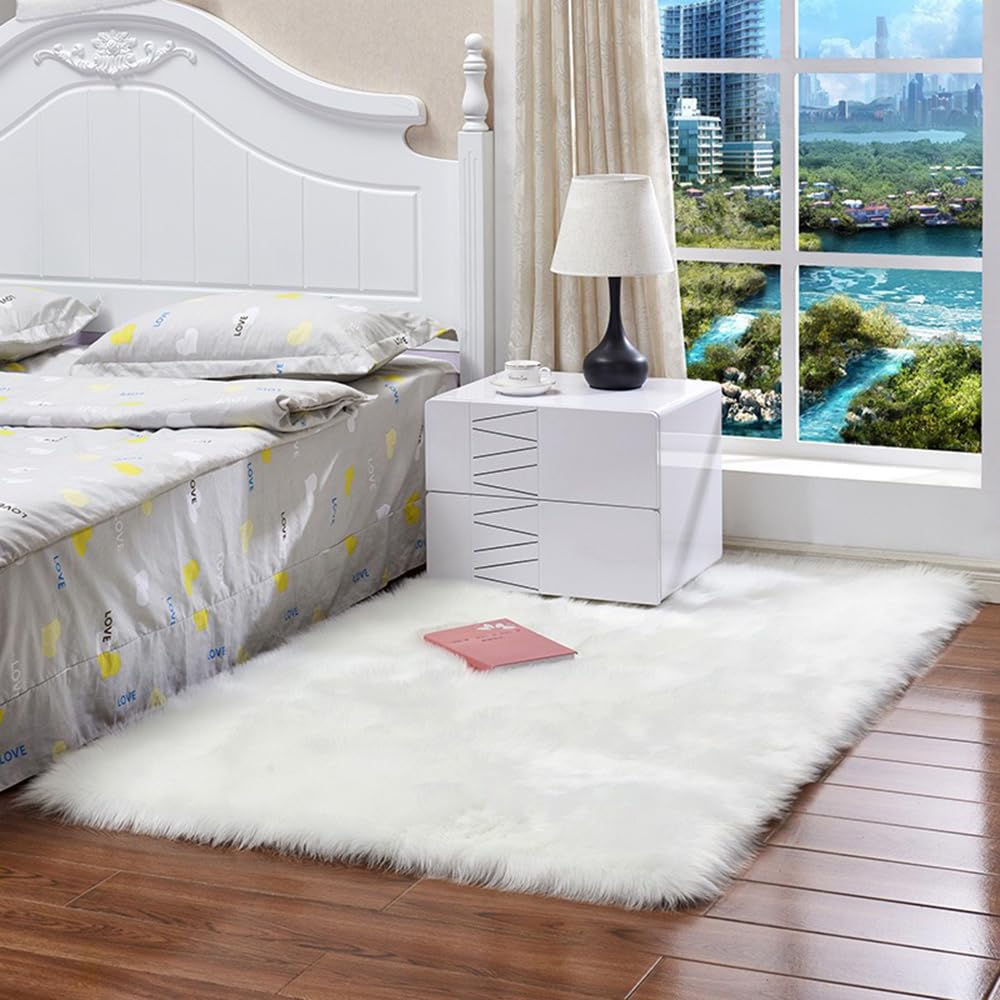 Tapis de chambre fluffy soft longhair pour réchauffer un sol froid sans effort