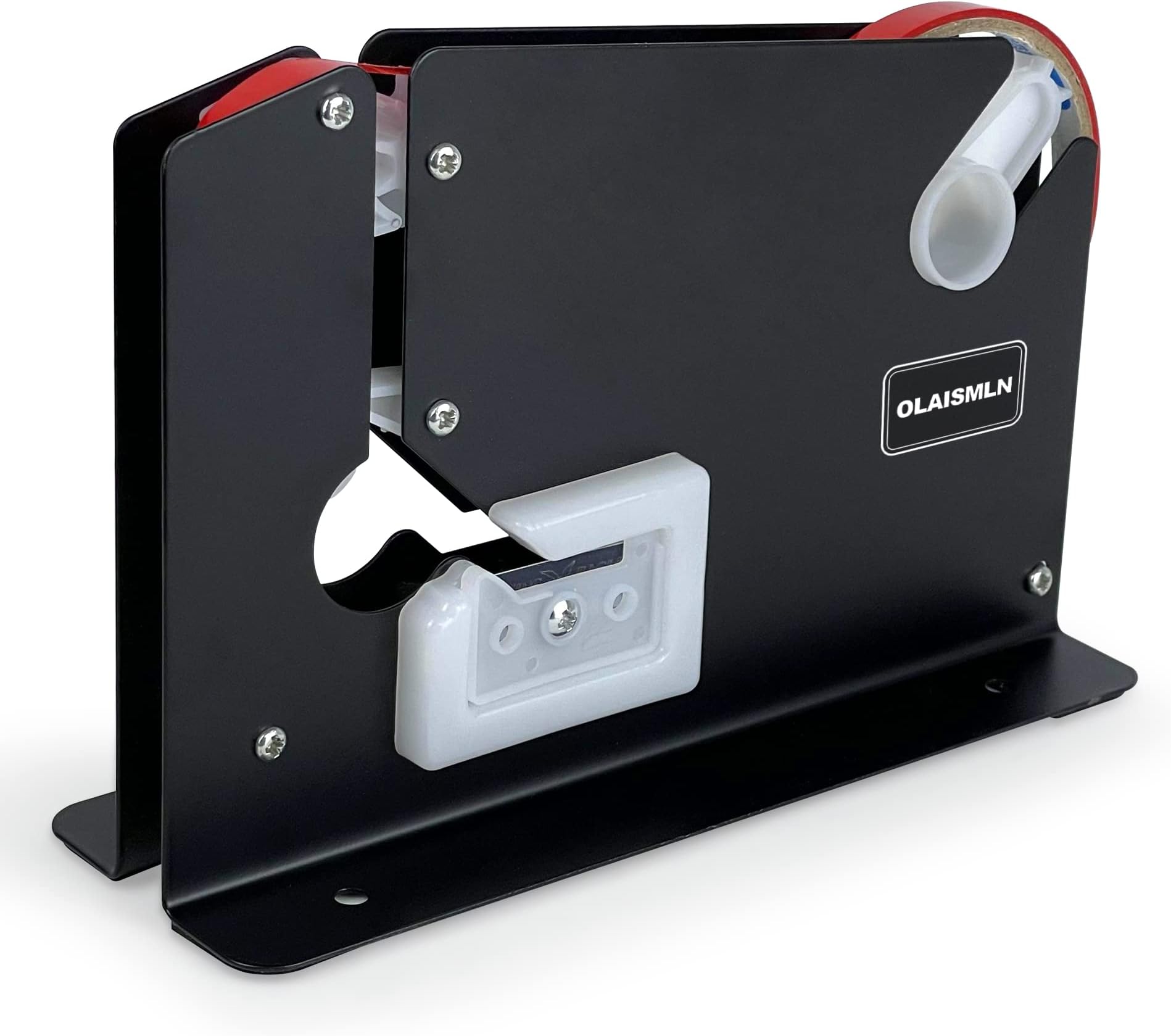 Steel Tape Bag Sealer Machine with Trimmer Blade, Heavy Duty Metal Produce Bag Sealing Taper Dispenser, Ideal for Ground Meat Packaging System