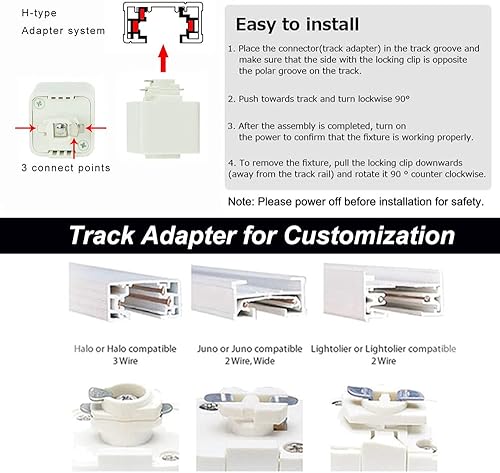 Miniatura 4 de Kiven Luces de riel tipo H, E26 montadas en pista de 1 luz, estilo nórdico simple, madera de macarrón, lámpara de media luna colgante en forma de