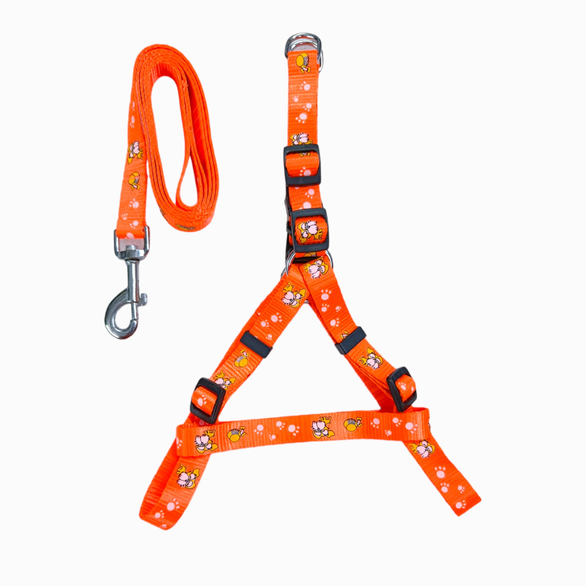 HurryPets Premium Adjustable Padded Soft Nylon Dog Chest Body Belt Harness & Leashes Choke-Free No-Pull Vest Harnes for Small Size Dogs Like Pug, Pomeranian Outdoor Training (Orange, Harness & Leash) (B0CB5MJXYF) Amazon Price History, Amazon Price Tracker