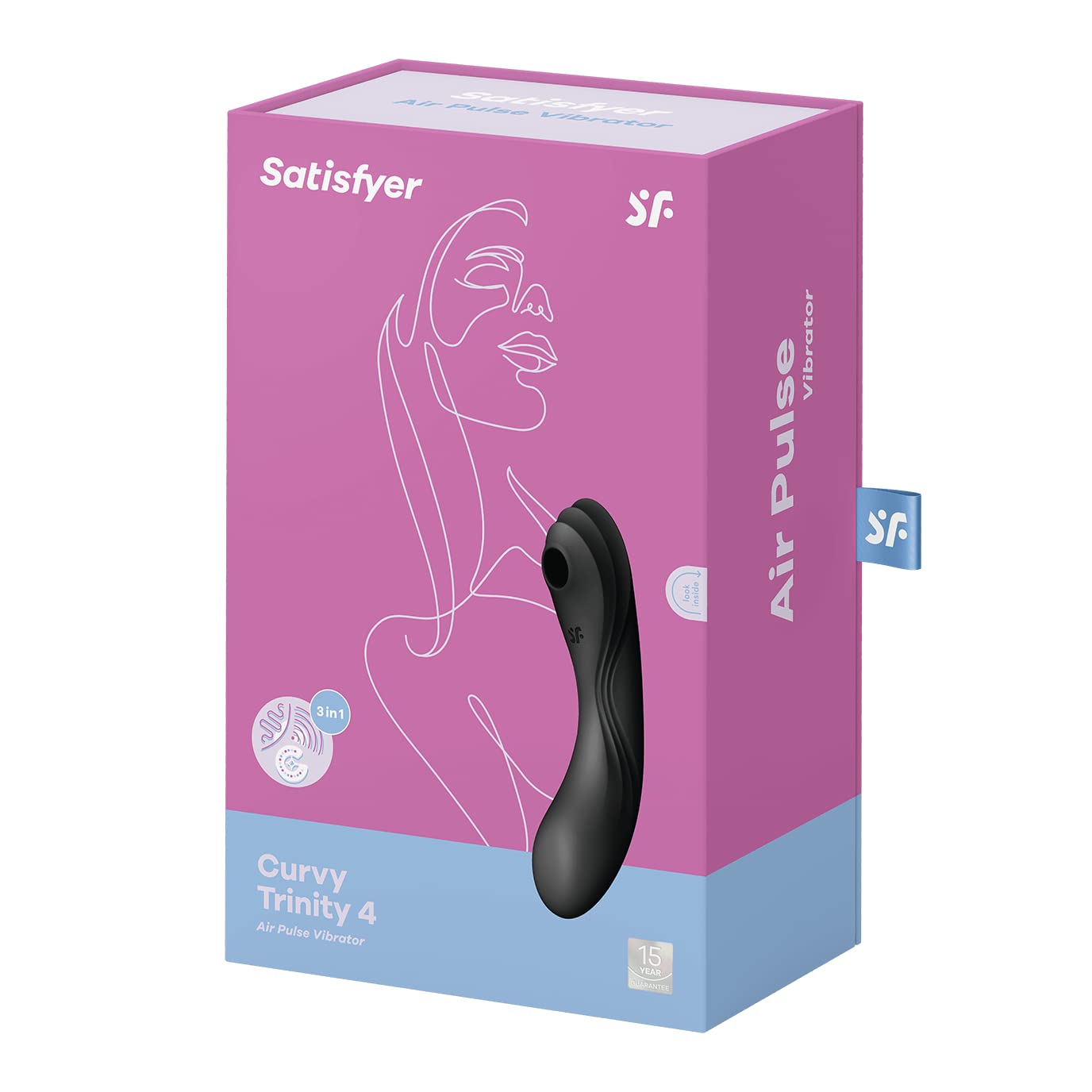 Satisfyer Curvy Trinity 4 Vibrador | Juguetes sexuales con 3 motores | juguetes eroticos para pareja sexuales | Estimulación Dirigida del Punto G y Clítoris | Resistente al Agua (IPX7)