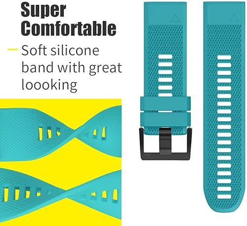Vista 37 de NotoCity Compatible Fenix Band 26mm Width Soft Silicone Watch Strap for Fenix 5X Plus, 6X, 6X Pro, 3, 3 HR, Descent MK1, D2 Delta PX, D2 Charlie, 8