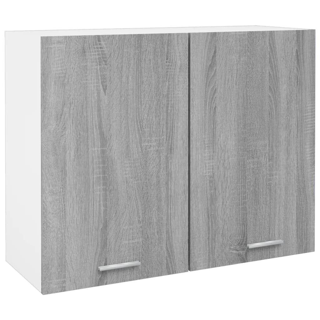 vidaXL Hanging Cabinet Home Kitchen Furniture Equipment Storage Shelf Cupboard Wall Mounted Storage Cabinet Grey Sonoma Engineered Wood — image 1