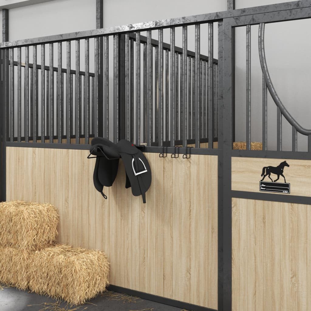 Trensenhalter 3 Stück Schwarz pulverbeschichteter Stahl 4 x 10 x 13,5 cm für Sattelzubehör Zaumzeug Pferdeausrüstung Reitsportbedarf Stall Ordnung