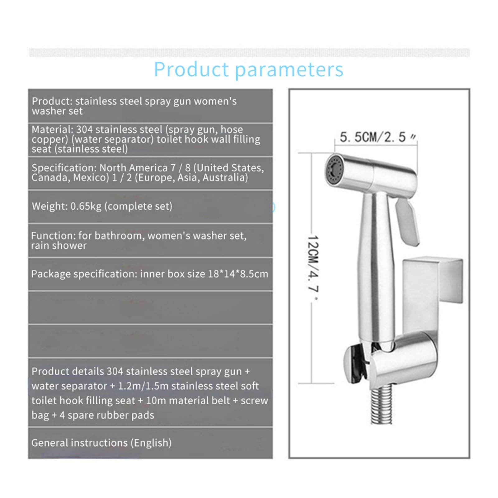 Handbidet-Sprühdüse Für WC – Aus ABS Mit Galvanik, Ergonomisches Design, Vielseitig Als Windelsprühgerät & Mehr