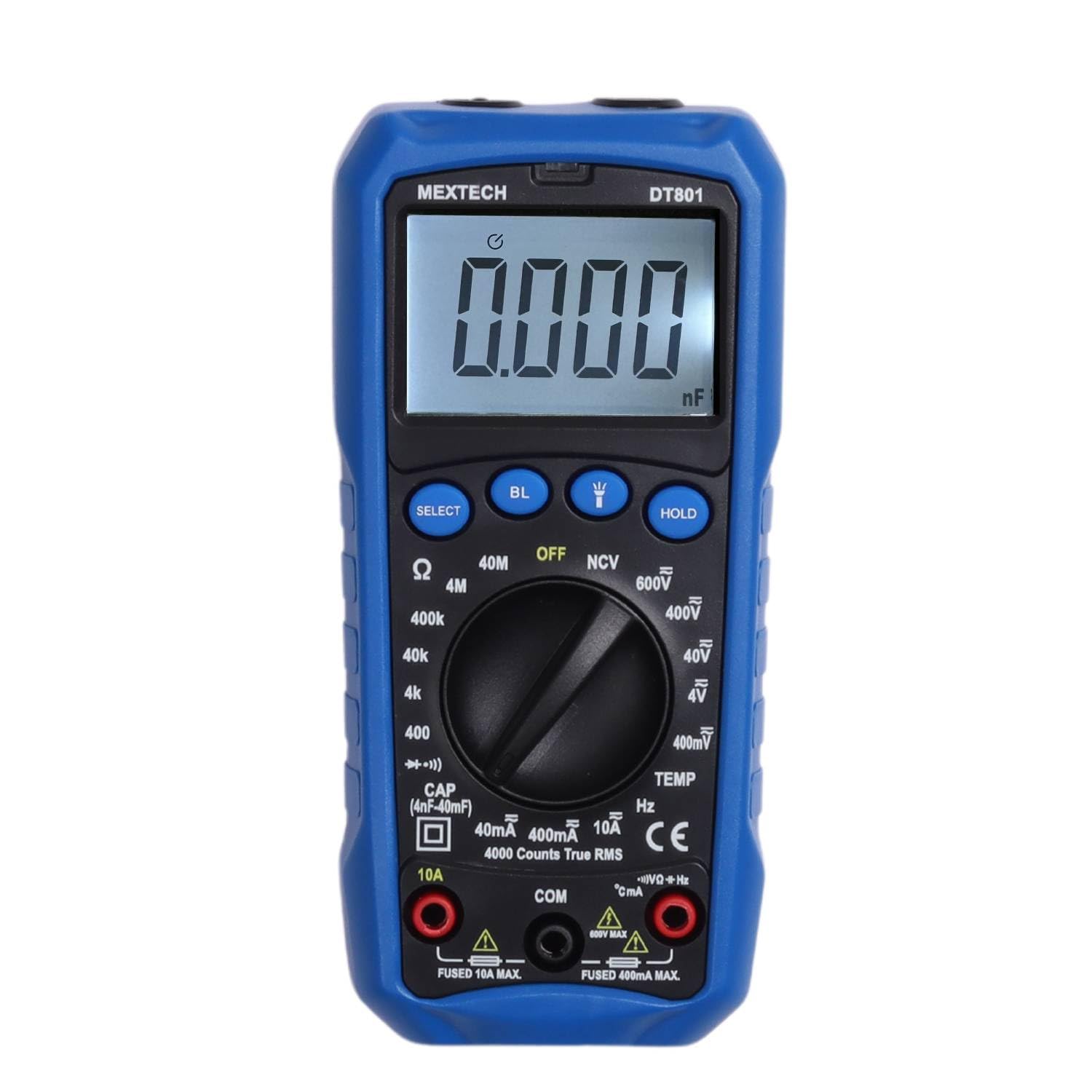 MEXTECH DIGITAL TRUE RMS MULTIMETER DT801 3¾ Digits with 4000 Counts 10A AC/DC AND 600V AV/DC (B0D4ZFFRJS) Amazon Price History, Amazon Price Tracker
