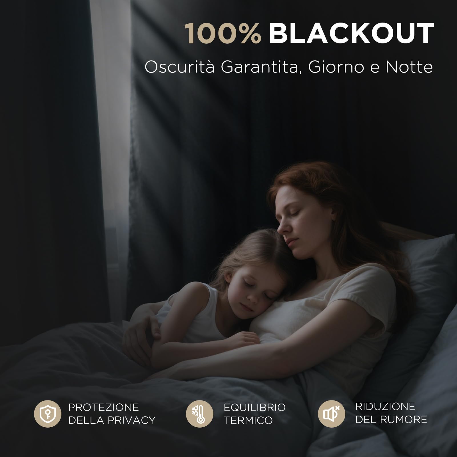 Joydeco 100% Tende Oscuranti per Interni 2 Pezzi L 140 x A 260 CM, Lino Tende Termiche con Passanti Nascosti per Soggiorno Moderne Cameretta Bambini Camera da Letto Blackout Curtains, Lino