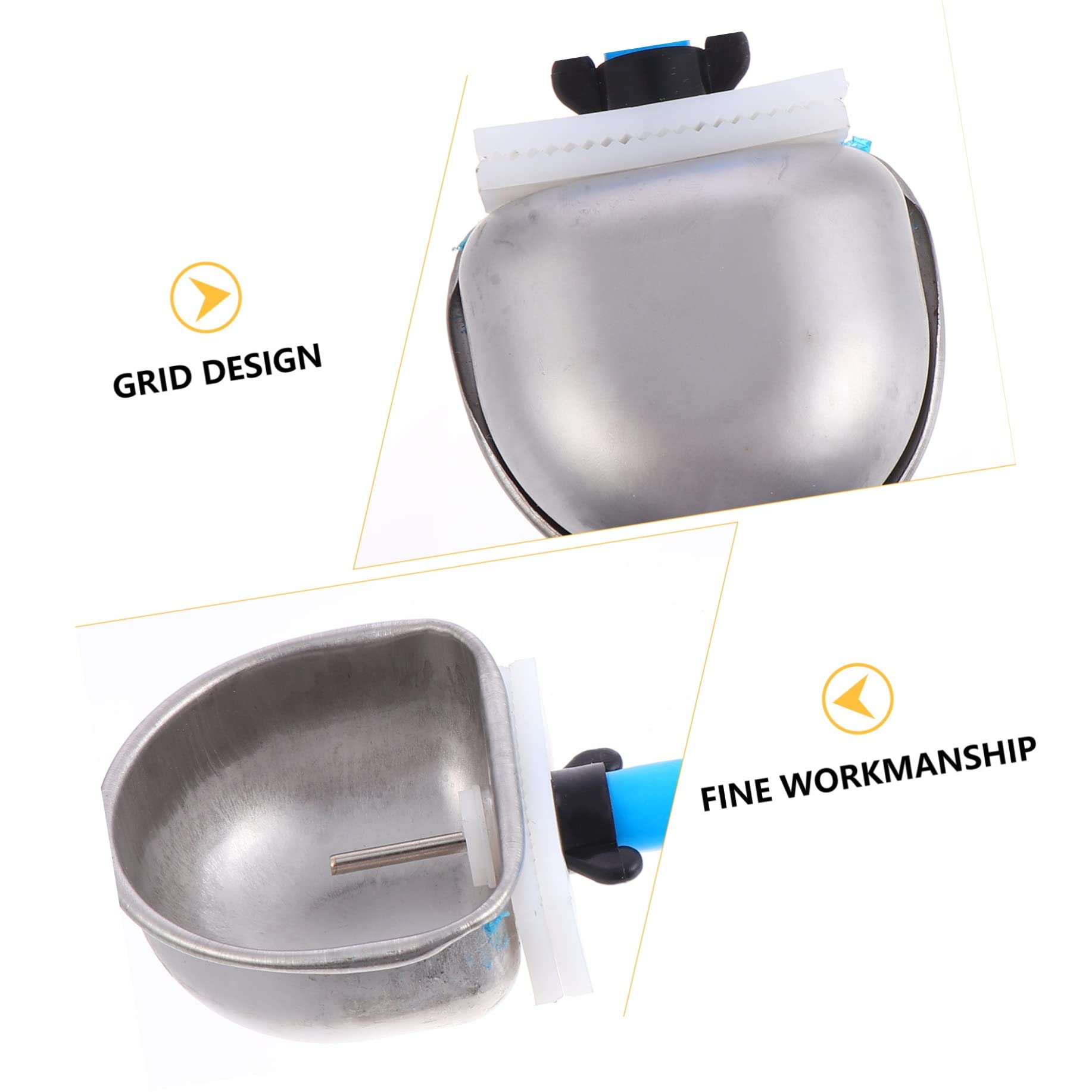 5piezas Tazón De Agua para Beber para Conejos Comedero Automático De Acero Inoxidable Bebedero Fijo para Conejos para Jaulas