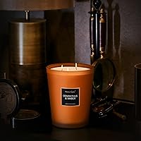 Vista 5 de HomeLights Velas perfumadas Vela en tarro grande, 33.3 onzas Velas de aromaterapia de soja natural, hasta 70 horas de tiempo de combustión con 3